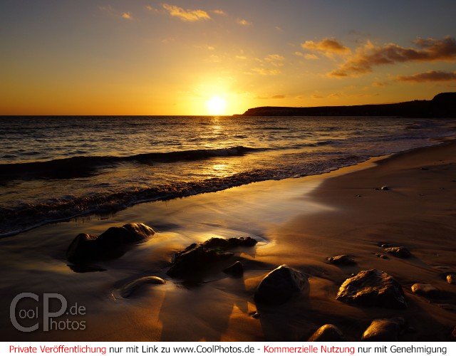 Atlantik Sonnenuntergang Gran Canaria Horizont Bilder Leinwand Druck 