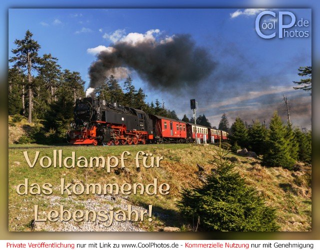Eisenbahn Geburtstag Karte Grußkarte Humor Lokomotive 16x11cm 
