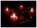 Vier rote Kerzen (4. Advent) 
 
Dieses Motiv finden Sie seit dem 22. Dezember 2003 in der Kategorie Adventskränze.