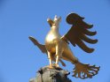 Auf dem Marktbrunnen befindet sich das Wahrzeichen Goslars, der Adler.