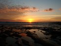 Sonnenaufgang am Strand von El Medano auf Teneriffa