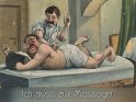 Ich muss zur Massage! 
Antike Postkarte mit einem Motiv von Arthur Thiele (1860-1936)