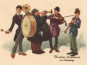 Herzlichen Glückwunsch zum Namenstag 
Antike Postkarte mit einem Motiv von Arthur Thiele (1860-1936)