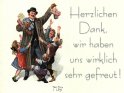 Herzlichen Dank, wir haben uns wirklich sehr gefreut! 
 
Antike Postkarte mit einem Motiv von Arthur Thiele (1860-1936)