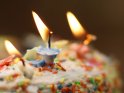 Fast komplett heruntergebrannte Kerzen auf einem Geburtstagskuchen 
 
Dieses Motiv findet sich seit dem 18. Juli 2014 in der Kategorie Geburtstagsfotos.