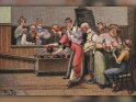 Männer und Frauen beim Kegeln 
Antike Postkarte mit einem Motiv von Arthur Thiele (1860-1936)
