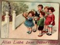 Alles Liebe zum Geburtstag! 
 
Antike Postkarte mit einem Motiv von Arthur Thiele (1860-1936)