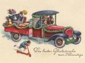 Die besten Glückwünsche zum Namenstage 
Antike Postkarte mit einem Motiv von Arthur Thiele (1860-1936)