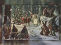 Fröhliche Weihnachten! 
Antike Postkarte mit einem Motiv von Arthur Thiele (1860-1936)