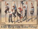 Alles Gute zum Geburtstag! 
 
Antike Postkarte mit einem Motiv von Arthur Thiele (1860-1936)