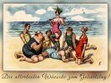 Die allerbesten Wnsche zum Geburtstag! 
 
Antike Postkarte mit einem Motiv von Arthur Thiele (1860-1936)