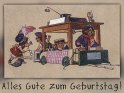 Alles Gute zum Geburtstag! 
 
Antike Postkarte mit einem Motiv von Arthur Thiele (1860-1936)