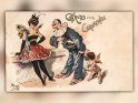 Gruss vom Carneval 
 
Antike Postkarte mit einem Motiv von Arthur Thiele (1860-1936)