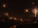 Feuerwerk über der Leine in Göttingen am 1.1.2020
