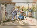 Fröhliche Ostern! 
 
Antike Osterkarte mit einem Motiv von Arthur Thiele (1860-1936)