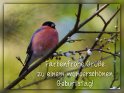 Farbenfrohe Gre zu einem wunderschnen Geburtstag! 
 
Dieses Motiv wurde am 18. Mrz 2023 in die Kategorie Geburtstagskarten fr Vogelfreunde eingefgt.